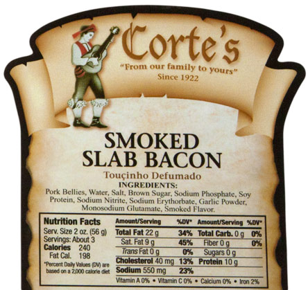 Food Label Printing — original United Label example
